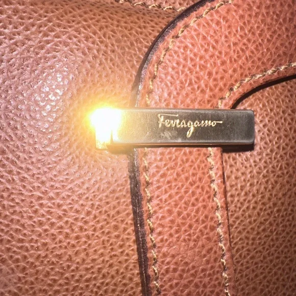 AUTHENTIC Ferragamo laptop business bag document case brown 40 × 29 × 6 …